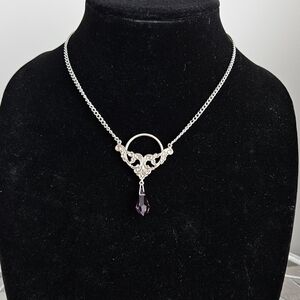 Amethyst Swarovski Crystal Necklace